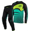 CONJUNTO TROY LEE DESIGNS 2021 GP AIR DRIFT - PRETO / VERDE TURQUES